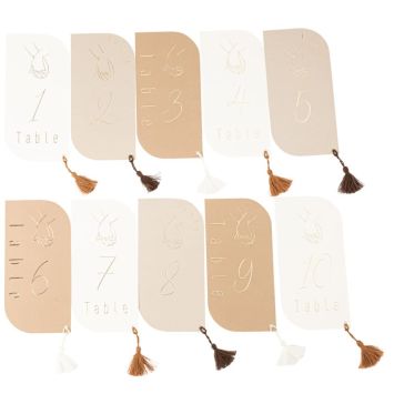 Un lot de 10 marque-tables à mettre sur votre table de mariage | jourdefete.com