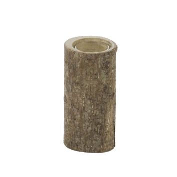 Bougeoir en Bois Naturel - 14 cm