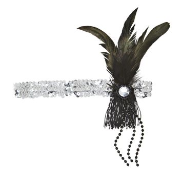 Bandeau Charleston Sequins et Plumes