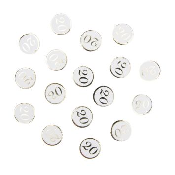 10 g de confettis dorés de table en papier pour anniversaire - Âge au choix