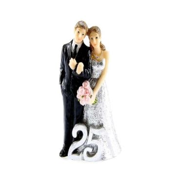 Figurines pour gâteau de mariage - Noces d'Argent