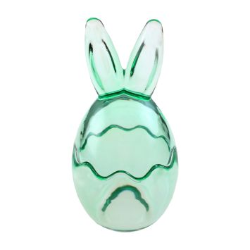 Pot en forme d'œuf lapin en verre - 8 x 17,5 cm - Pâques - Couleur au choix