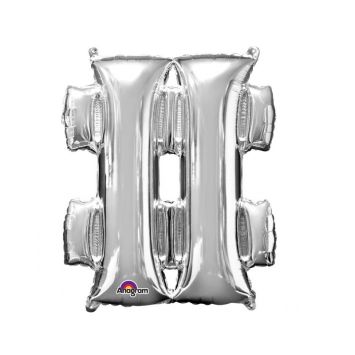 Ballon Hélium "Hashtag" Argent