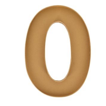 Plateau chiffre anniversaire en carton kraft alimentaire de 0 à 9 pour gâteau et buffet | jourdefete.com