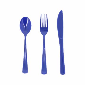 Couverts réutilisables en plastique coloré x18 | jourdefete.com