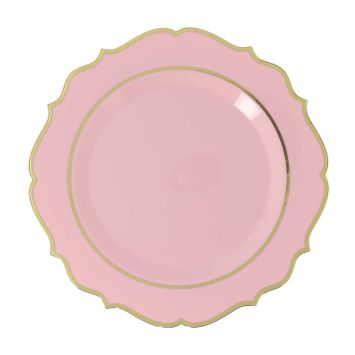 6 assiettes Raffiné réutilisables en plastique - Diamètre 26,5 cm - Couleur au choix