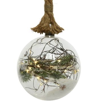 boule lumineuse avec corde de noël | jourdefete.com