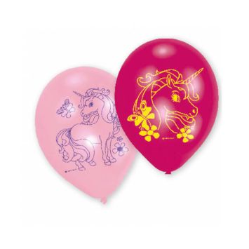 6 Ballons en latex Licorne