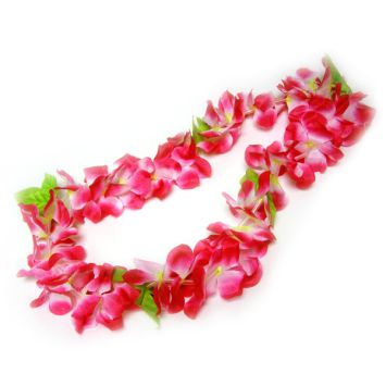 Collier Hawaïen "Luxe" Fuschia