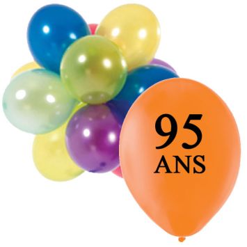 10 Ballons de Baudruche Anniversaire 95 ans