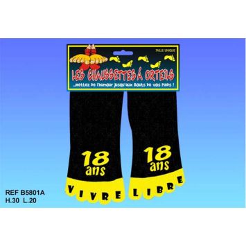 Chaussette à Orteil Anniversaire 18 ans