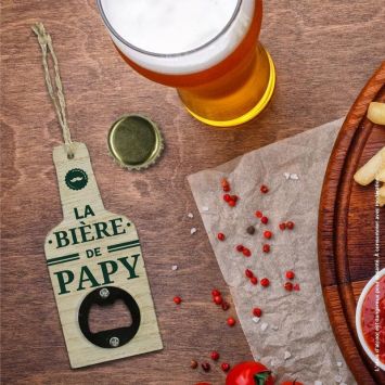 Décapsuleur en bois - La bière de Papy - Collection Mon Papy