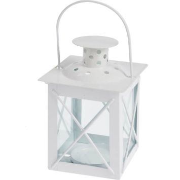 Petite Lanterne en Métal - Blanc