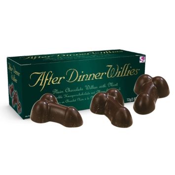Chocolats noirs pénis fourrés à la menthe | jourdefete.com