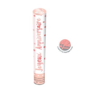 Canon à confettis Anniversaire Blush 