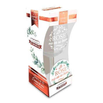 Coffret Verre à Vin " Le rose me va si bien " 