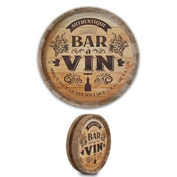 Décoration murale tonneau bar à vin | jourdefete.com
