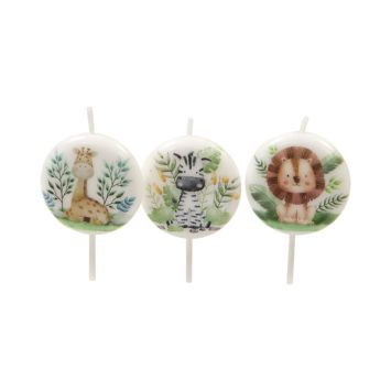 3 bougies - Collection Animaux de la Savane