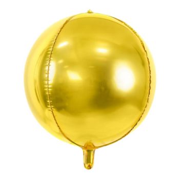 ballon en aluminium rond 4D couleur or de 38 cm | jourdefete.com 