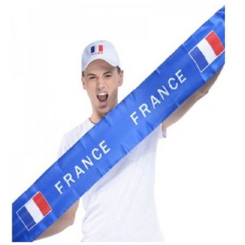 echarpe satin france 15x 135 cm | jourdefete.com