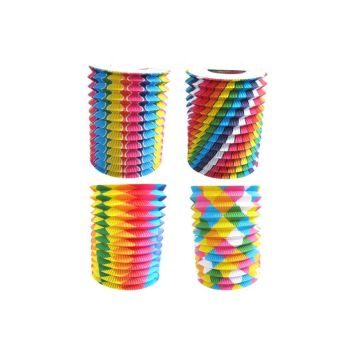 lot de 12 lampions cylindriques 16 cm | jourdefete.com