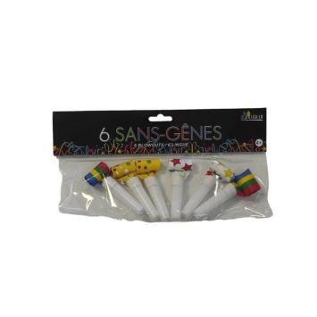 sachet 6 sans-gênes multicolores | jourdefete.com