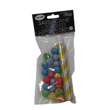 sarbacane 18 cm 20 boules | jourdefete.com