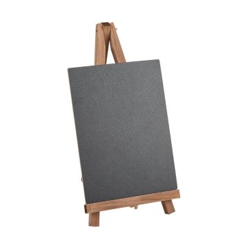 Ardoise avec chevalet en bois - 15 x 30 x 19 cm
