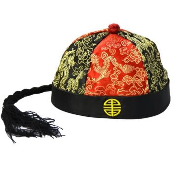 Chapeau Mandarin avec Cheveux