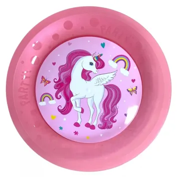 Assiette réutilisable - Diamètre 21 cm - Licorne