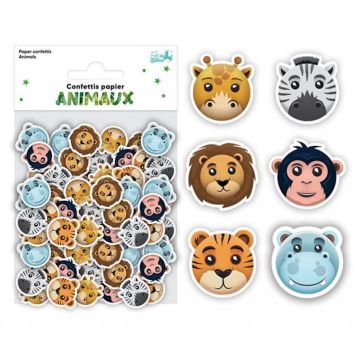 Des confettis en papier pour une splendide décoration de table lors de l'anniversaire animaux de votre enfant | jourdefete.com