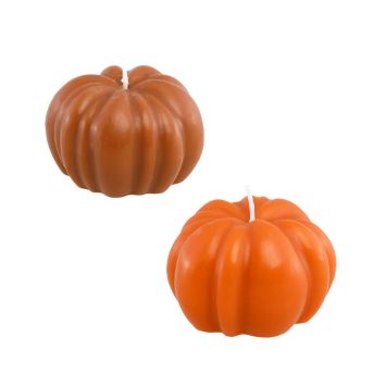 Bougie d'automne en forme de citrouille - 6,8 x 4,6 cm - Modèle Aléatoire