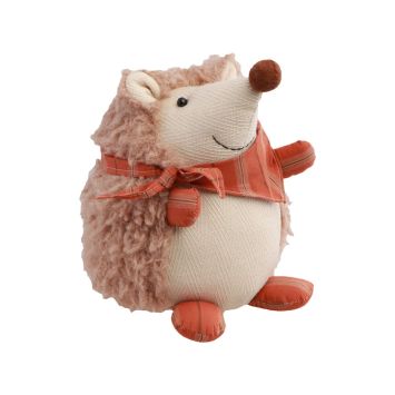 Décoration à poser d'automne - Hérisson en tissu avec bandana - 22 cm