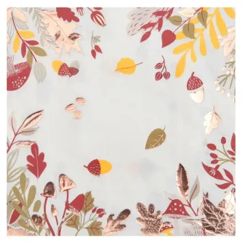 Des serviettes aux motifs d'automne avec effet doré pour votre table | jourdefete.com