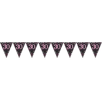 Guirlande Fanion - 30 Ans Rose