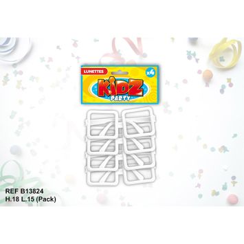 Pack lunettes enfant x4 - Carrés blancs