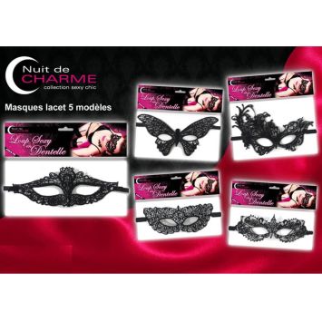 Loup sexy en dentelle - Noir