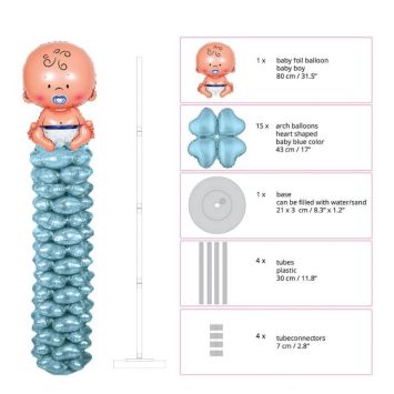 kit-balon-colonne-bébé-garçon | jourdefete.com