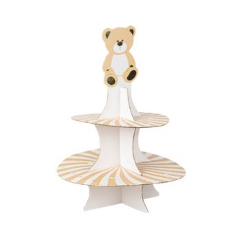 présentoir en carton collection baby nude camel, blanc et or
