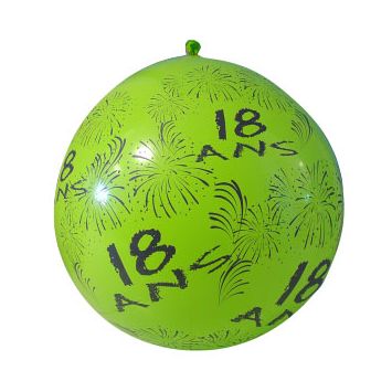 Ballon de Baudruche Géant "18 ans" 1 mètre - Coloris au choix 