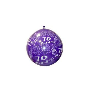 Ballon de Baudruche Géant "70 ans" 1 mètre - Coloris au choix 
