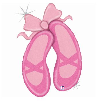 ballon aluminium scintillant chaussons de danse de 102 cm | jourdefete.com