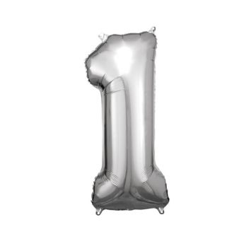 ballon geant aluminium helium argent chiffre au choix | jourdefete.com
