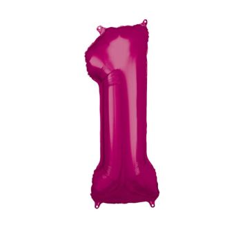 Ballon Géant Hélium - Rose - Chiffre au choix
