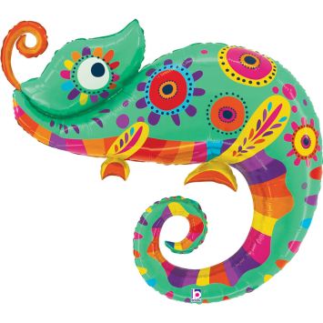 Ballon en aluminium - Caméléon - 89 x 77 cm