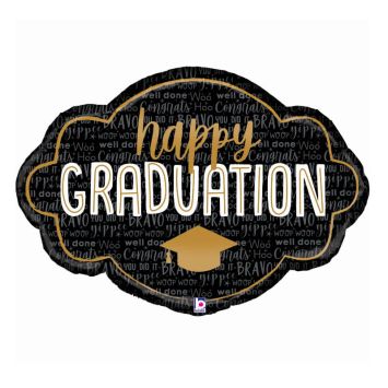 ballon aluminium happy graduation de 91 cm | jourdefete.com  