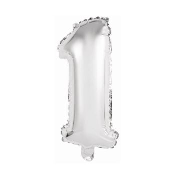Ballon Métallique à Air - Argent - 40 à 45 cm - Chiffre au Choix