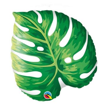Ballon metallise - 53 cm - Feuille tropicale - gonflage a l'air ou a l'helium | jourdefete.com