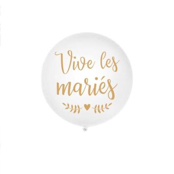 Ballon Géant - 1 m - Vive les mariés | jourdefete.com