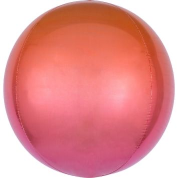 Un joli ballon au dégradé rouge et orange à installer lors de votre fête | jourdefete.com